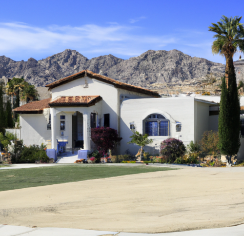 Illustrative photo of a spanish-style home in Desert Hot Springs.