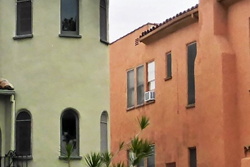 a building next to each other