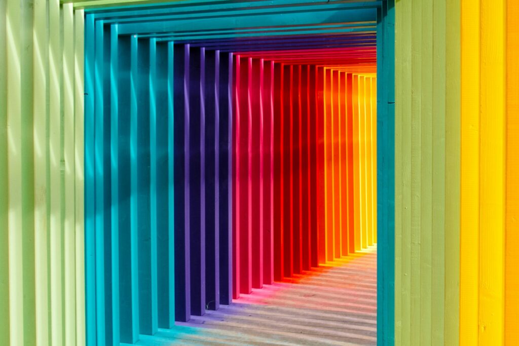 multicolored wall in shallow focus photography