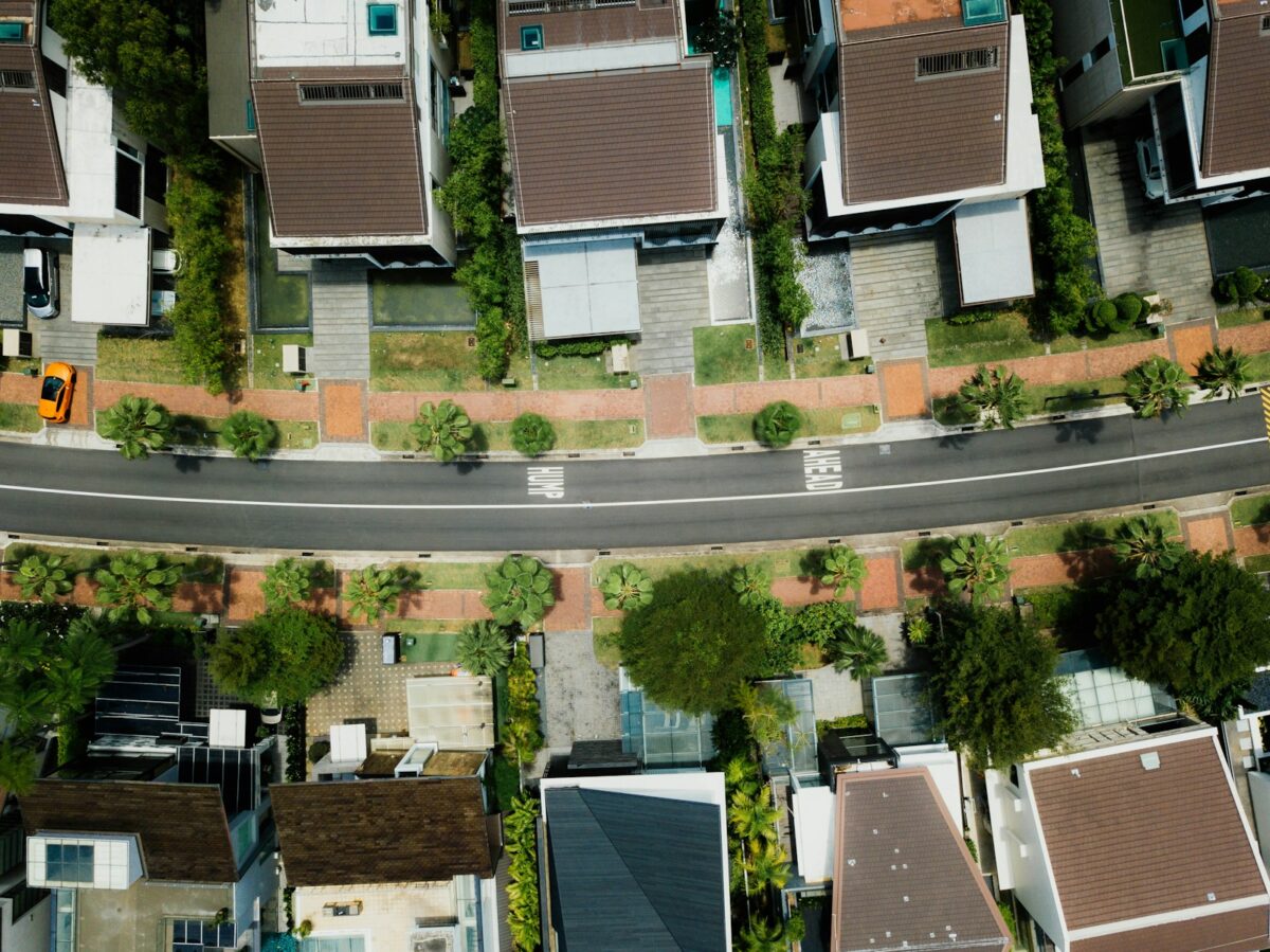 Niche Communities 1 aerial photo of brown roof houses