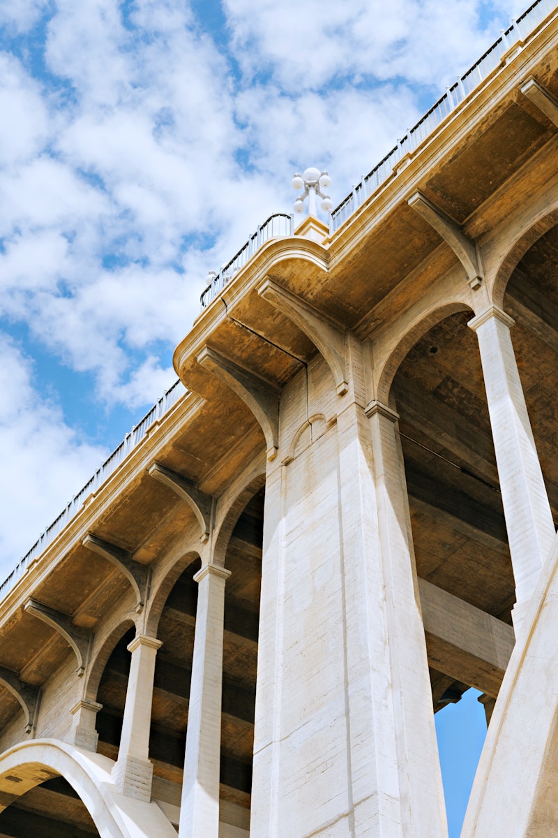 East Pasadena Homes for Sale 1 a very tall bridge with some pillars under it