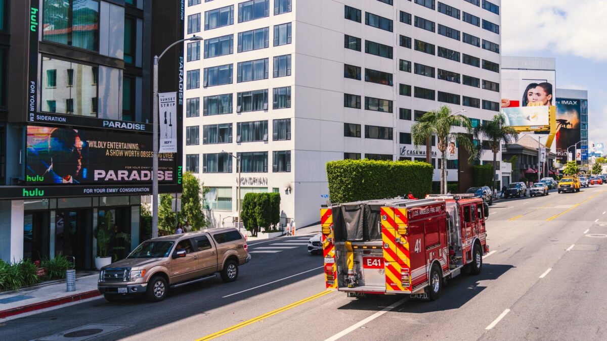 Luxury condo building at Beverly Spalding in Los Angeles, featuring modern architecture and upscale residential design