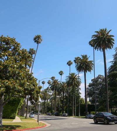 Luxury residential building at 100 South Doheny, Beverly Hills, showcasing high-end real estate architecture and design.