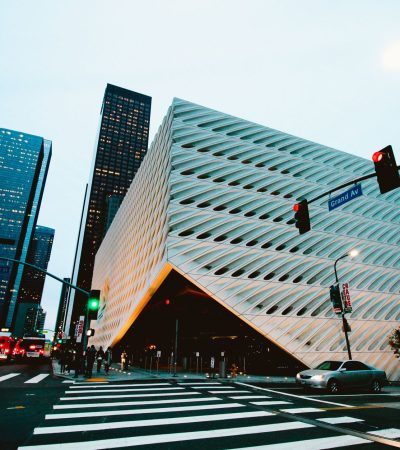 Modern loft-style residential building at 939 Broadway in downtown Los Angeles