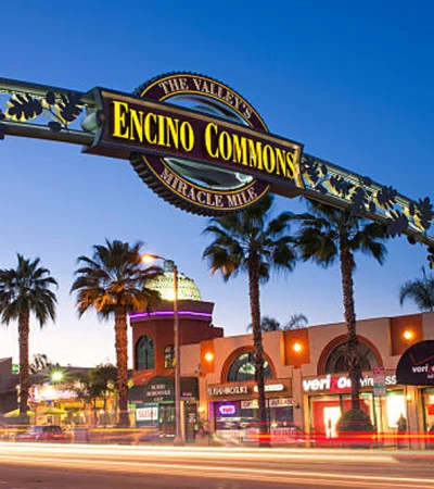 Encino a sign over a street