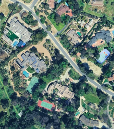 Hidden Hills an aerial view of a neighborhood