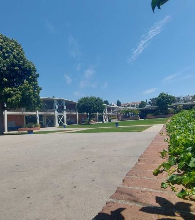 front parking lot of school