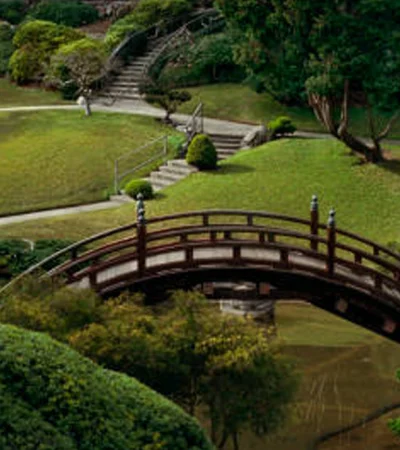 San Marino a bridge over a pond