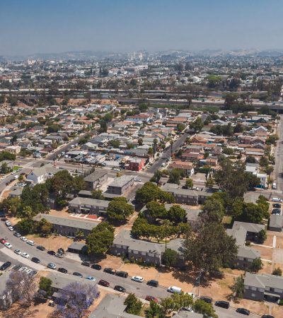 Luxury residential community in Los Angeles featuring modern architecture and upscale homes in Aldea neighborhood