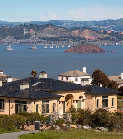 Luxury homes in Bayview Heights, San Francisco with modern architecture and bay views