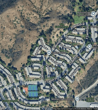 Luxury villa exterior at Cabrini Villas, an exclusive residential community in Los Angeles
