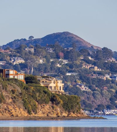 Modern waterfront luxury homes at Candlestick Point in San Francisco, California