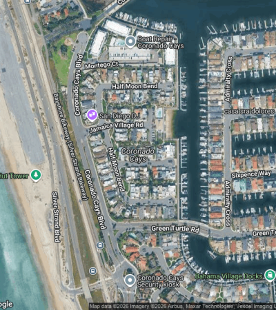 Stunning waterfront luxury homes in Coronado Cays, California with modern architecture and bay views
