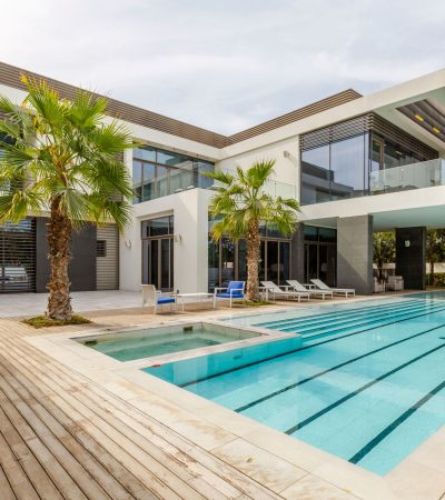 Luxury villa exterior in Creekridge Villas, Santa Maria real estate community