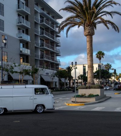 Luxury real estate property in downtown Oceanside, California featuring modern architecture and coastal views