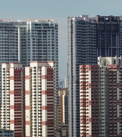 Modern downtown South San Francisco skyline with luxury residential buildings and urban architecture