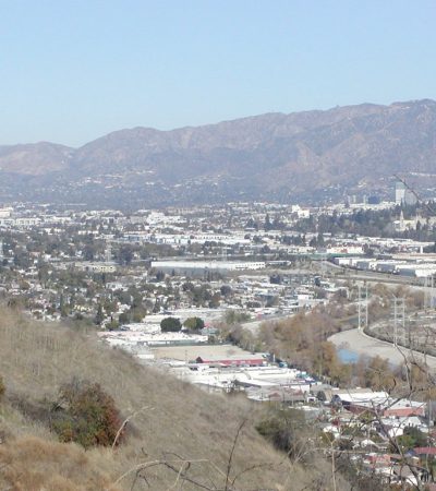elysian valley a view of a city from a hill