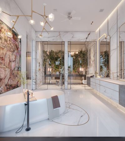Luxurious spa-style residence in Encino, Los Angeles featuring modern wellness architecture
