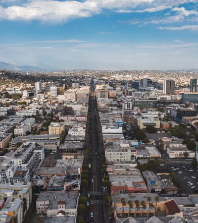 Modern luxury residential tower at Excelsior Americana at Brand in Glendale, California