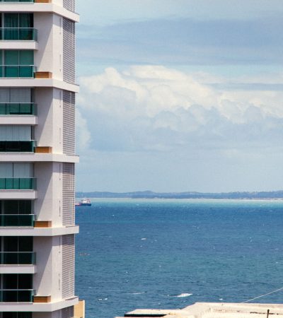Luxury condominium building at Fairmont Miramar in Santa Monica, California