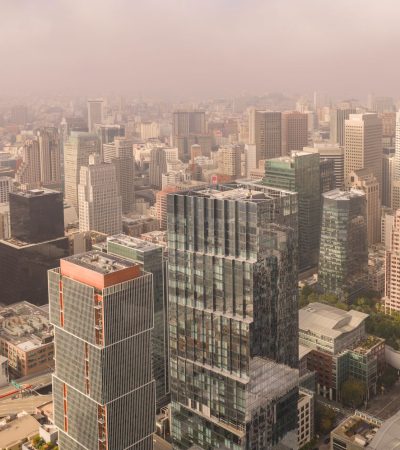 Modern high-rise office buildings in San Francisco's Financial District