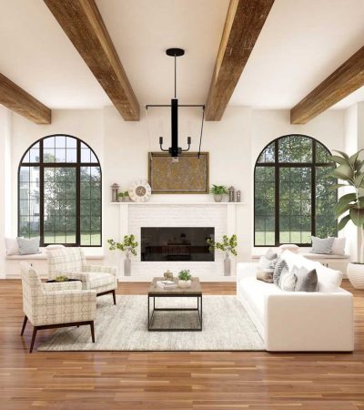 modern farmhouse for sale modern farmhouse with a white sofa chair near fireplace