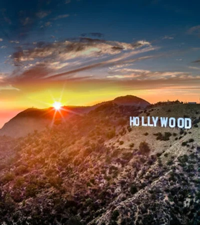 a sign on a hill