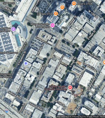 Modern luxury apartment building in downtown Los Angeles 90015 real estate market