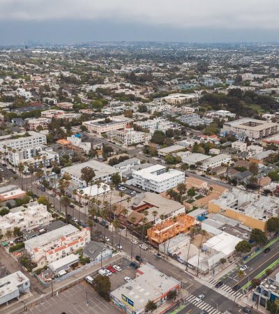 Modern luxury apartment building in Koreatown, Los Angeles real estate market