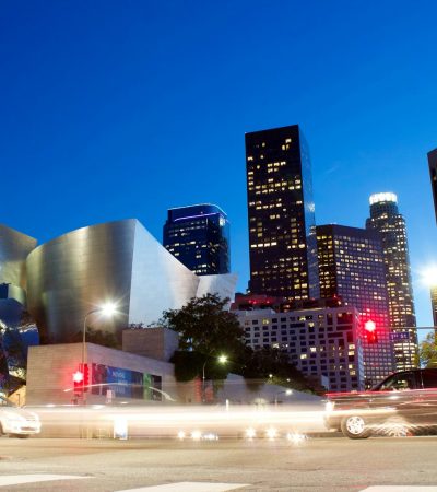 mid wilshire los angeles timelapse of city lanscape
