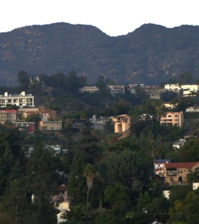 los feliz hills a group of houses on a hill