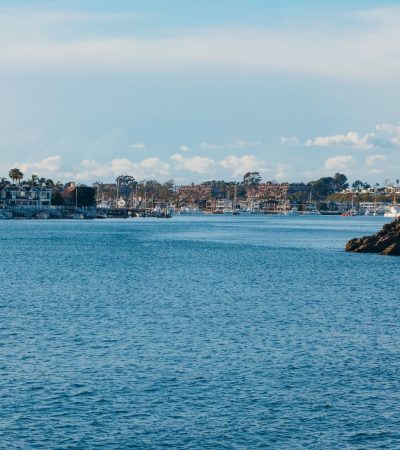Luxury waterfront home in Lower Newport Bay with modern architecture and bay views