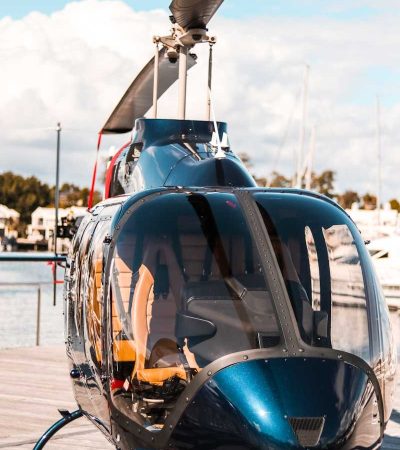 empty black helicopter