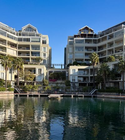 Modern luxury condominium building in Pacific Palisades, Los Angeles