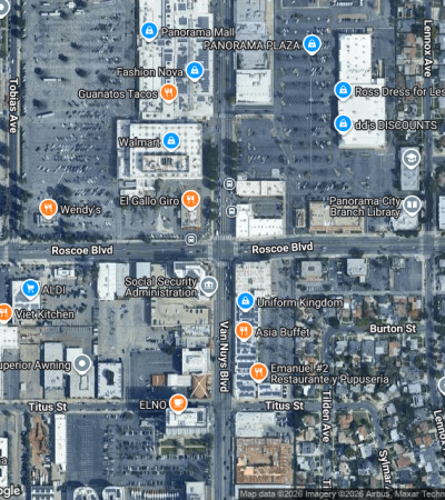 Modern luxury home exterior in Panorama City, Los Angeles available for rent
