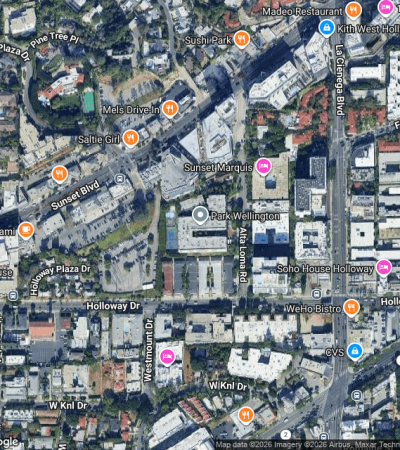 Exterior view of Park Wellington luxury residential development in Los Angeles