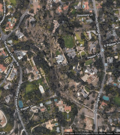 Luxury hillside estate in Pepper Hill, Montecito with modern architecture and panoramic views
