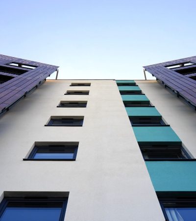 Contemporary luxury residential building showcasing modern architecture and upscale living spaces in Los Angeles