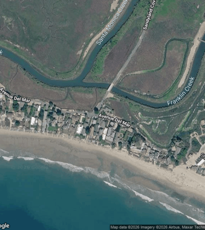 Luxury beachfront home in Sandyland Cove, Carpinteria with ocean views and modern architecture