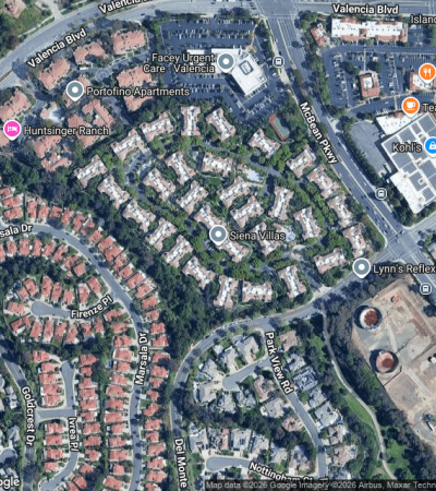Elegant Siena Villas luxury home exterior in Los Angeles with sophisticated architectural design