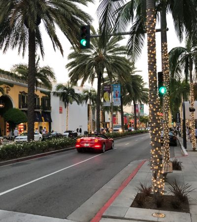 Upscale retail and residential district The Grove in Los Angeles, California