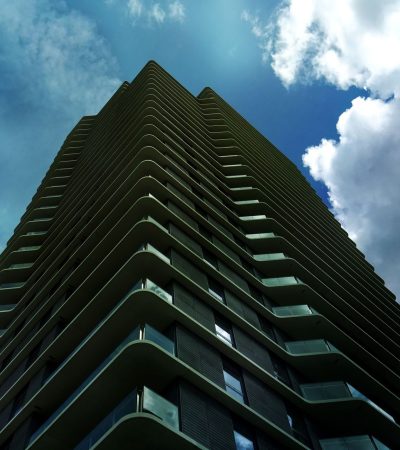 Luxury residential building exterior at The Maybourne Residences in Los Angeles