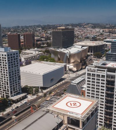 Modern luxury residential building at The Point in Beverly Hills, Los Angeles