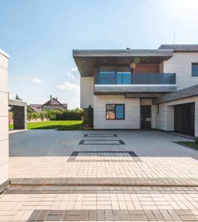 Upscale residential home in The Preserve, Chino with modern architecture and manicured landscaping