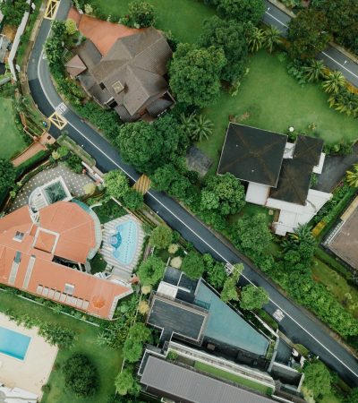 Little Holmby aerial view of village