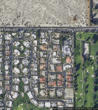 Luxury residential community at Villaggio on Sinatra in Rancho Mirage, California