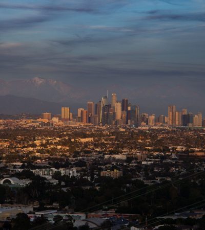 Panoramic view of luxury home with expansive city vistas in Los Angeles
