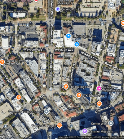 Elegant residential architecture in Westwood Village, a premier luxury real estate neighborhood in Los Angeles